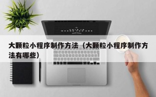 顺德大颗粒小程序制作方法（大颗粒小程序制作方法有哪些）